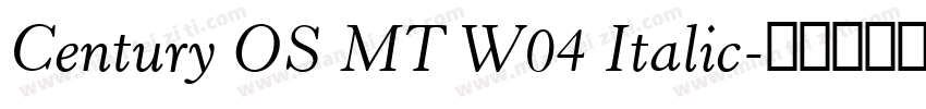 Century OS MT W04 Italic字体转换